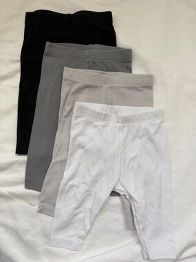Hanes Kids Leggings Set - Black, Dark Gray, Light Gray, White